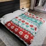 Christmas Flakes Velveteen Plush Blanket