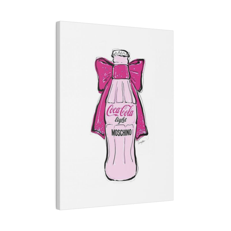 Pink Coke Coquette Matte Canvas, Stretched