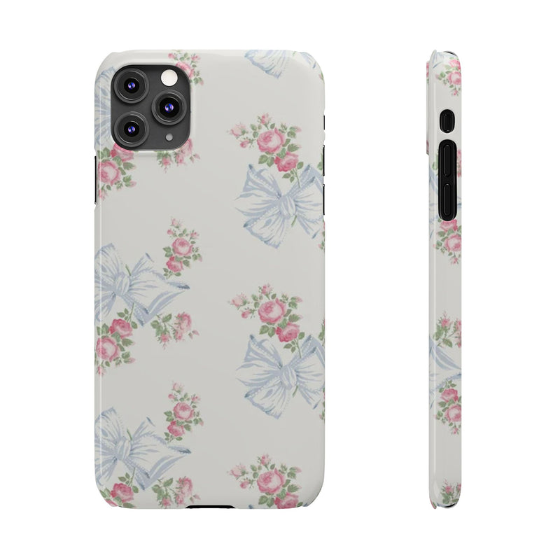 Rosa Beaux Blue Slim iPhone Case