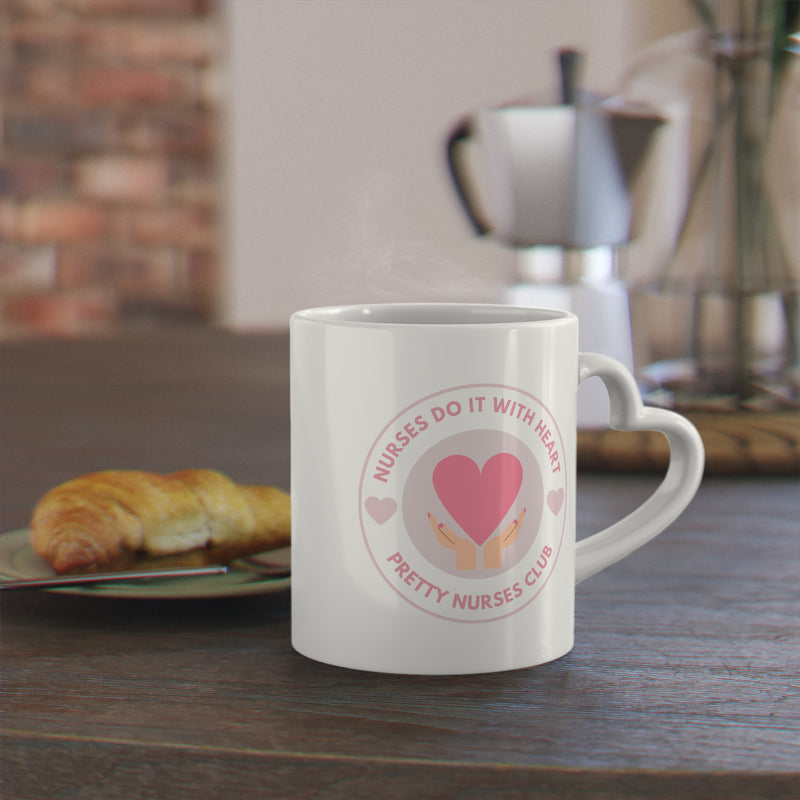 Nurses With Heart Heart-Shaped Mug