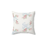 Rosa Beaux Blue Spun Polyester Square Pillow