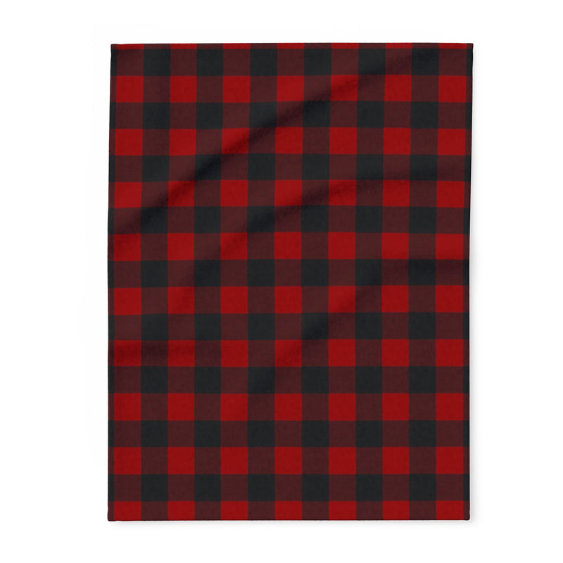 Red and Black Plaid Arctic Fleece Blanket