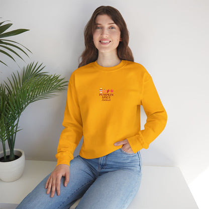Pumpkin Spice Addict Embroidered Crewneck Sweatshirt