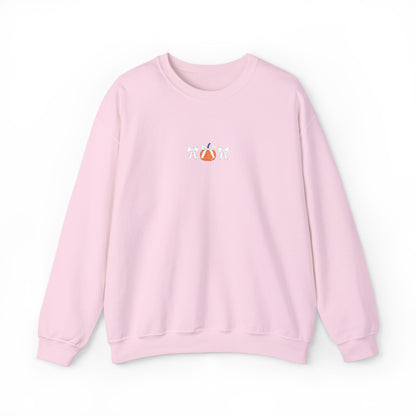 Coquette Pumpkin Embroidered Crewneck Sweatshirt