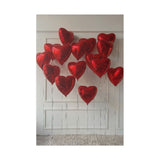 Red Heart Balloons Matte Canvas, Stretched