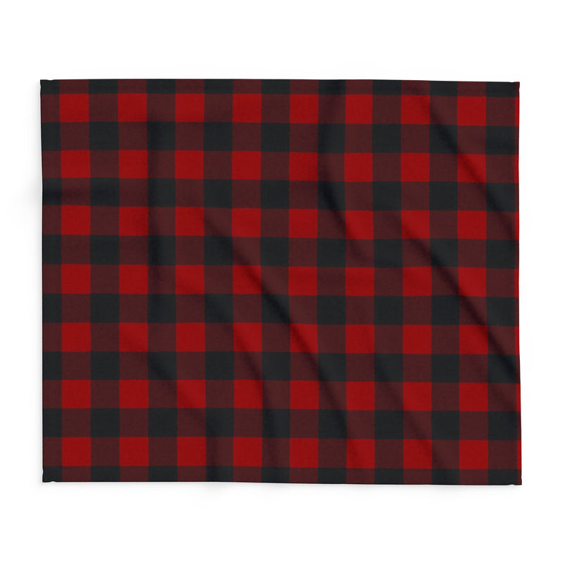 Red and Black Plaid Arctic Fleece Blanket