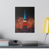 Fireworks in NYC Matte Canvas, Stretched