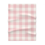 Pink Plaid Soft Fleece Baby Blanket