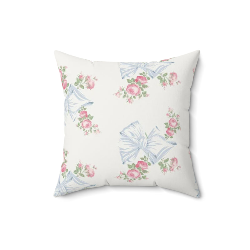 Rosa Beaux Blue Spun Polyester Square Pillow