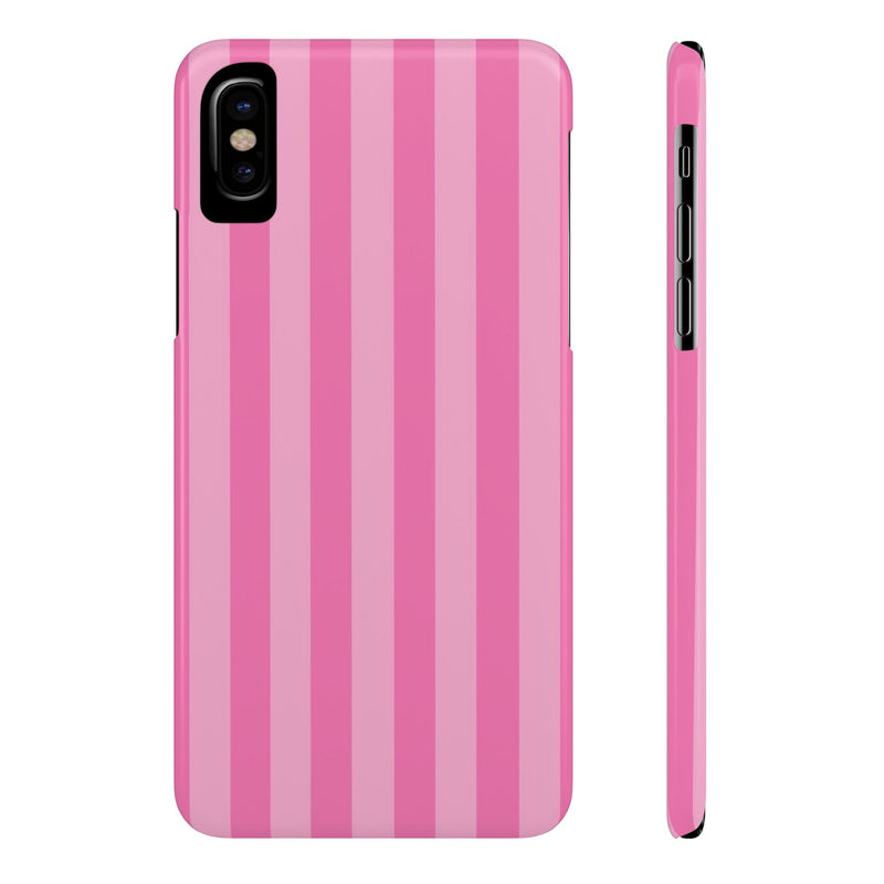 Pink Striped Slim iPhone Case