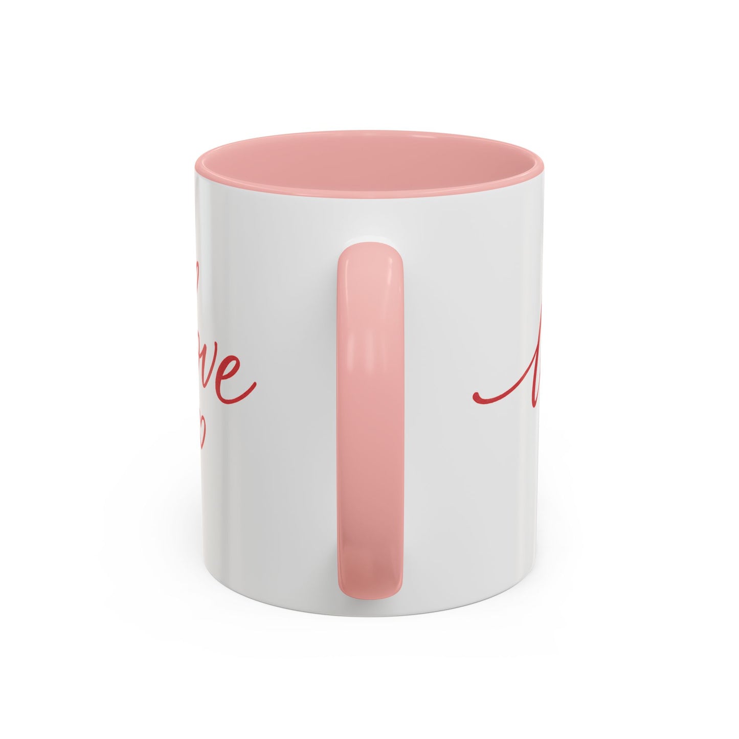 Love Script Accent Coffee Mug – Romantic Heart 11/15oz