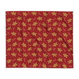 Gingerbread Man Red Arctic Fleece Blanket