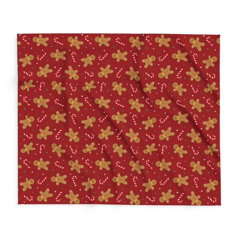 Gingerbread Man Red Arctic Fleece Blanket