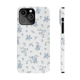 Blue Petals Slim iPhone Case