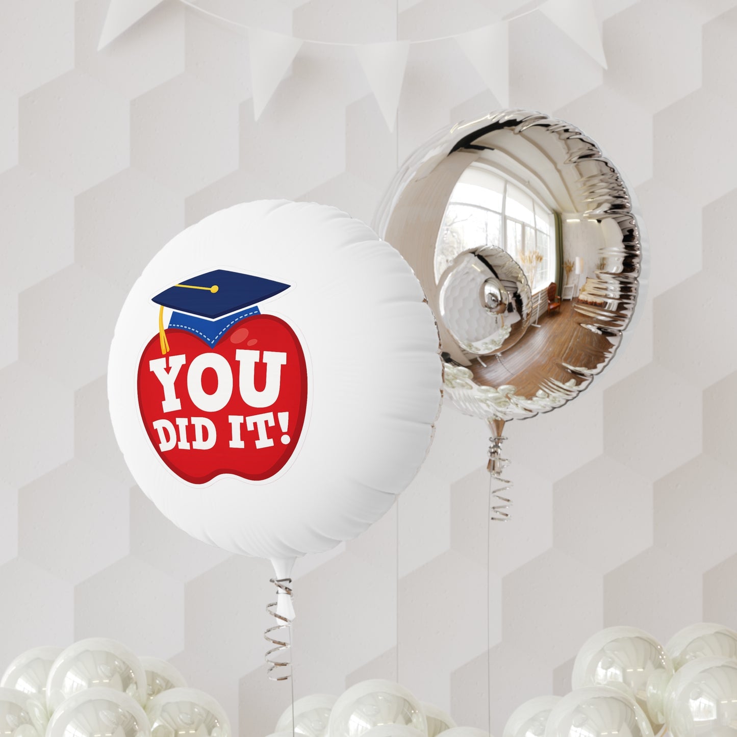 Graduation Mylar Balloon — "You Did It!" Apple 22"