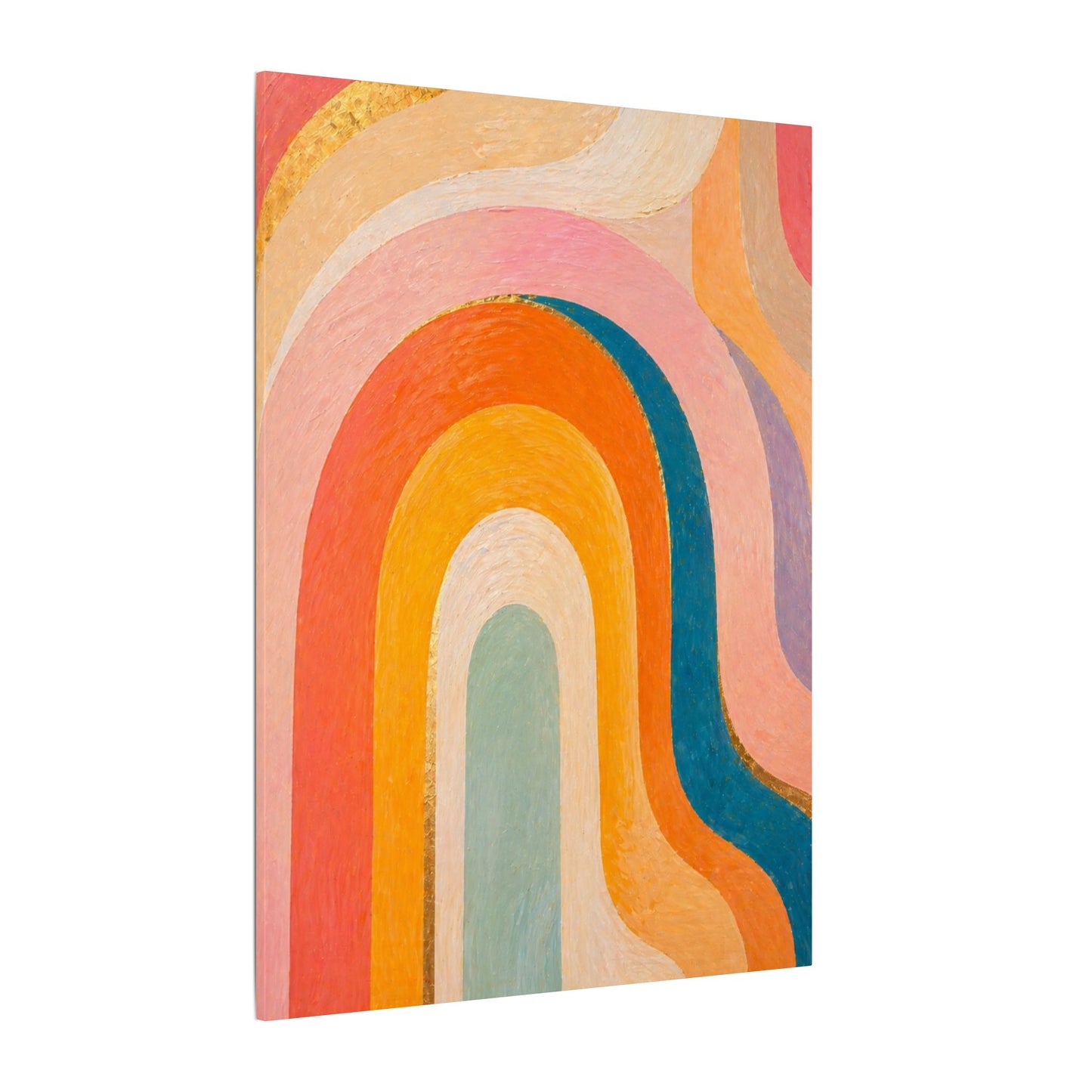 Retro Rainbow Arched Matte Canvas — Stretched Wall Art