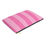 Pink Striped Accessory Pouch