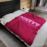 Pretty Nurses Club Hot Pink Velveteen Plush Blanket