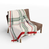 Red and Green Striped Arctic Fleece Blanket