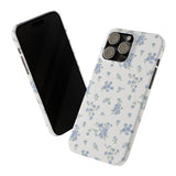 Blue Petals Slim iPhone Case