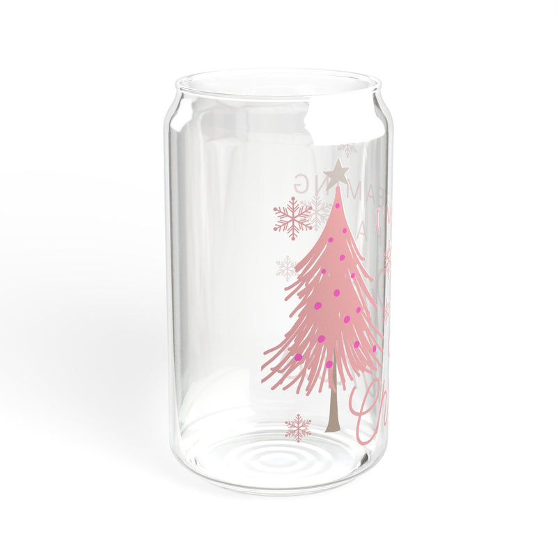 Dreaming of a Pink Christmas Sipper Glass