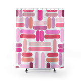 Pink Pillar Shower Curtain