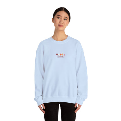 Just a Girl Who Loves Fall Embroidered Crewneck Sweatshirt