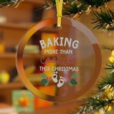 Baking More Than Cookies Glass Ornaments