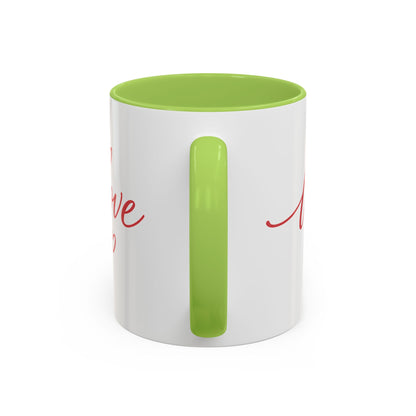 Love Script Accent Coffee Mug – Romantic Heart 11/15oz