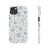 Blue Petals Slim iPhone Case