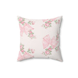 Rosa Beaux Pink Spun Polyester Square Pillow