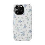 Blue Petals Slim iPhone Case