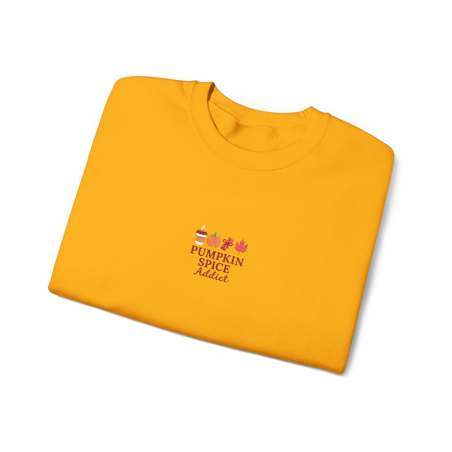 Pumpkin Spice Addict Embroidered Crewneck Sweatshirt