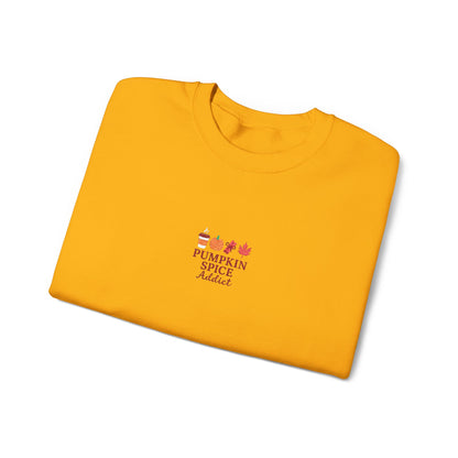 Pumpkin Spice Addict Embroidered Crewneck Sweatshirt