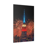 Fireworks in NYC Matte Canvas, Stretched