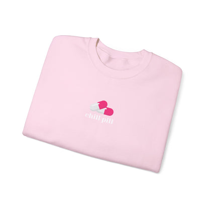Pink Chill Pill Heavy Blend™ Crewneck Sweatshirt