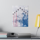 Red White and Blue Planes Matte Canvas, Stretched