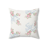 Rosa Beaux Blue Spun Polyester Square Pillow