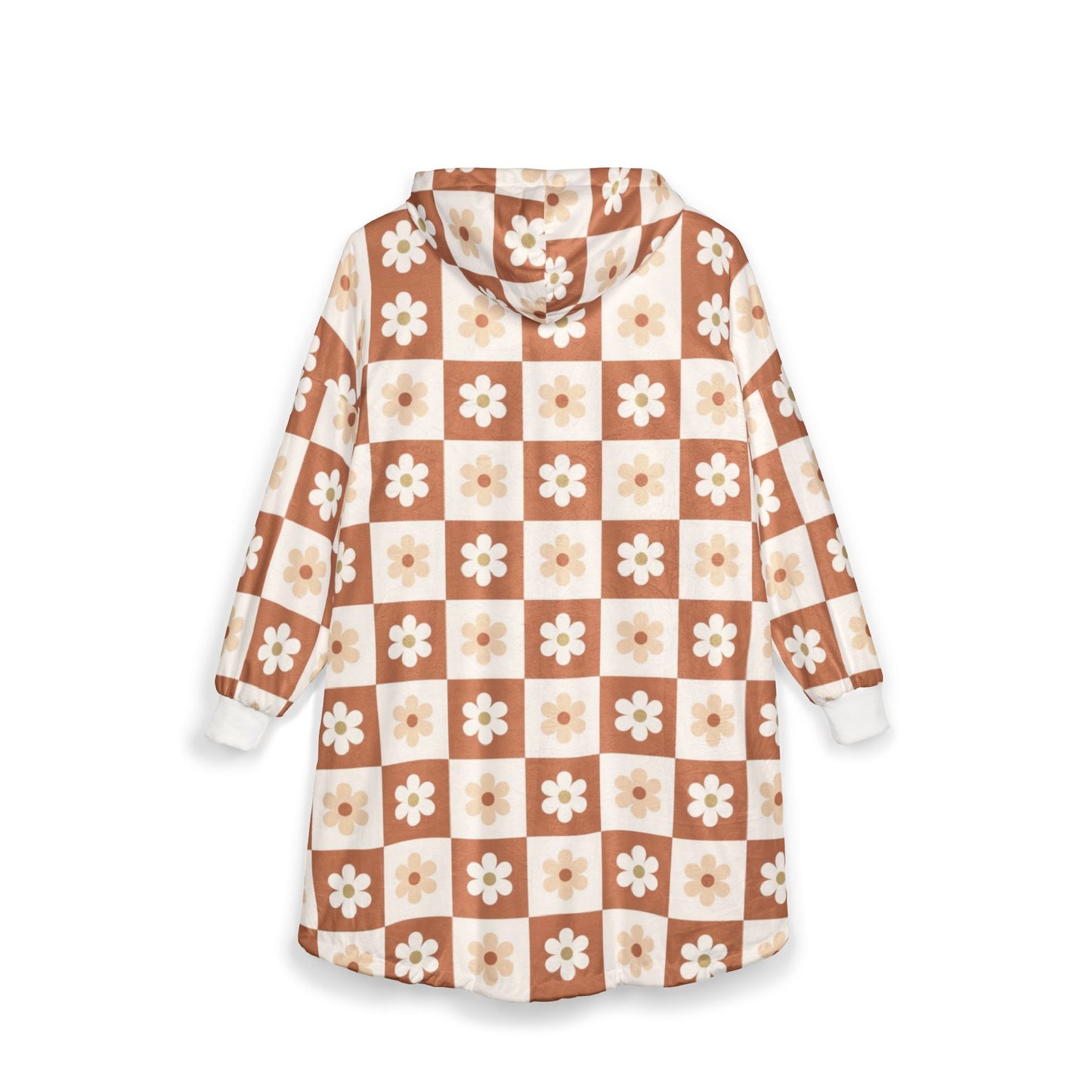 Daisy Checkered Hooded Blanket