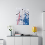 Red White and Blue Planes Matte Canvas, Stretched