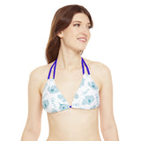 Blue Leaf Strappy Bikini Set