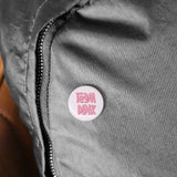 Team Pink Gender Reveal Round Pins, 10 pcs