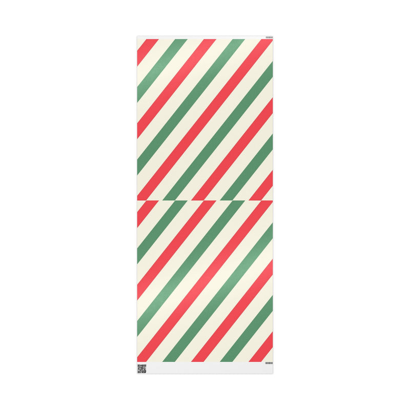 Red and Green Striped Wrapping Papers