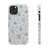 Blue Petals Slim iPhone Case