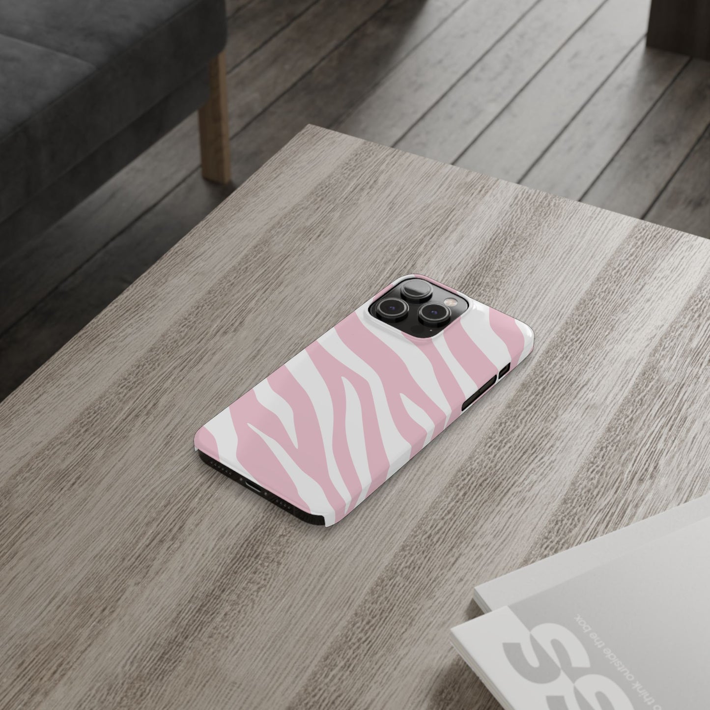 Pink Zebra Slim iPhone Case