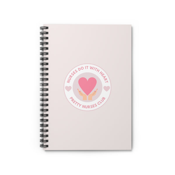 Nurses With Heart Spiral Notebook - Ruled Line