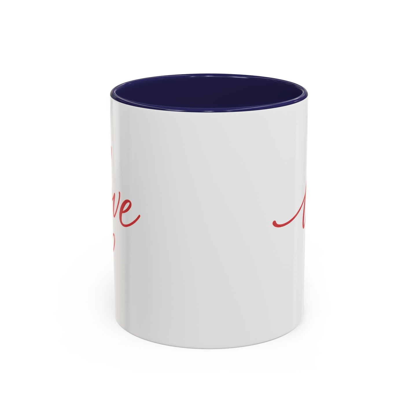 Love Script Accent Coffee Mug – Romantic Heart 11/15oz