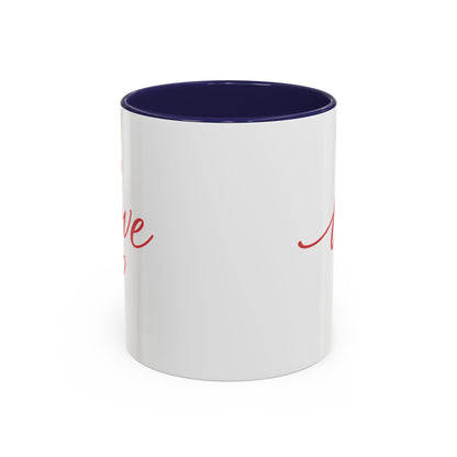 Love Script Accent Coffee Mug – Romantic Heart 11/15oz