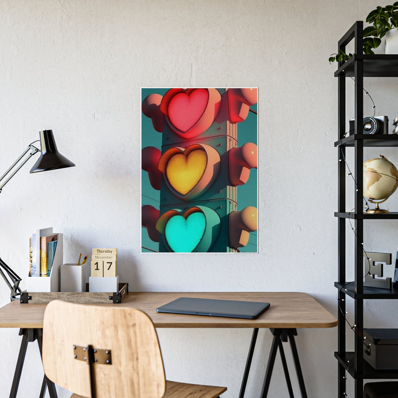 Heart Stop Light Gloss Poster