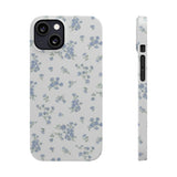 Blue Petals Slim iPhone Case